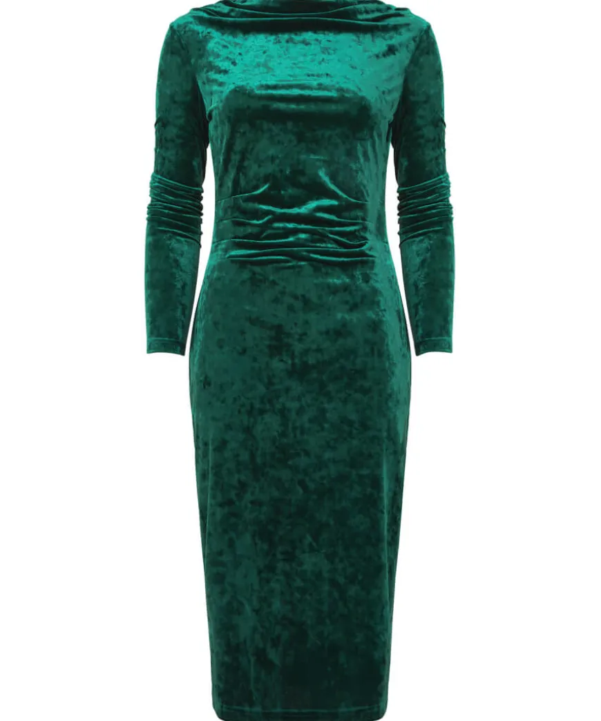 Midnight Crushed Velvet Dress