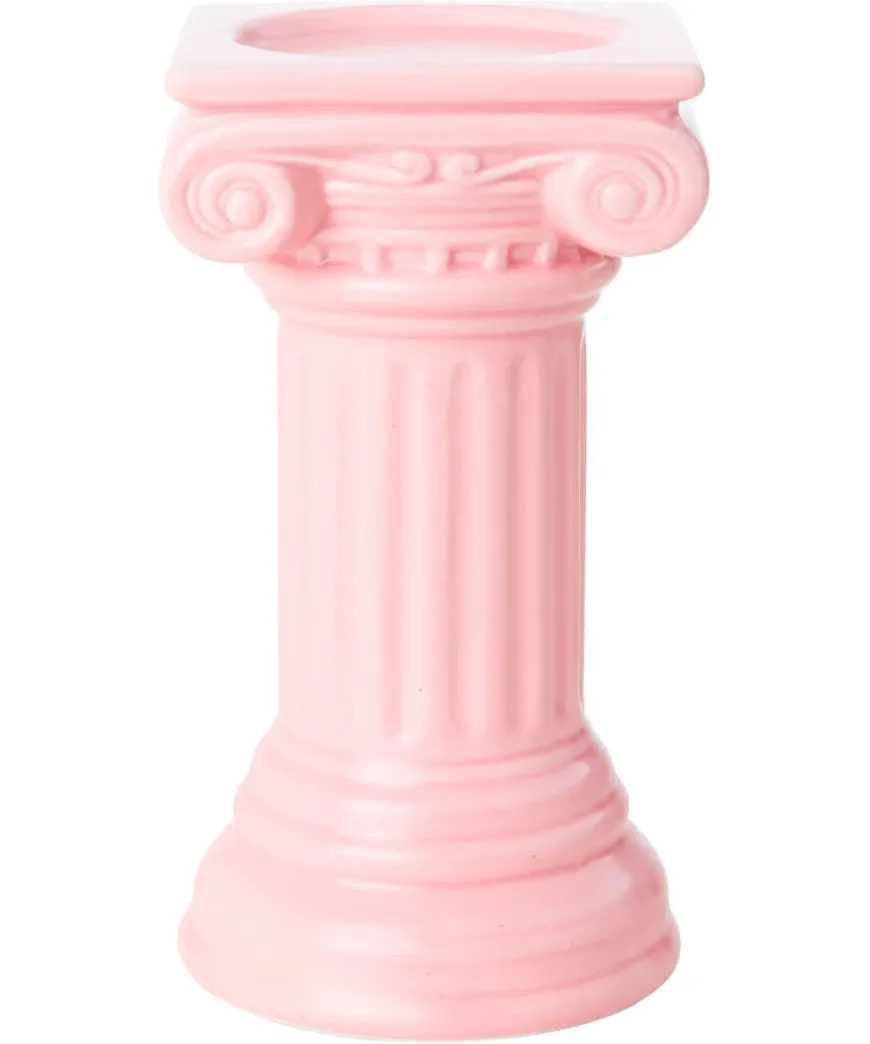 Nouveau Pink Grecian Candle Holder