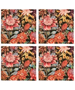 Pack Of 4 Fantastically Floral Cotton Napkins