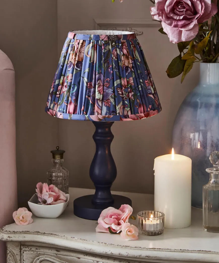 Pair Of Nouveau Printed Bedside Lamps
