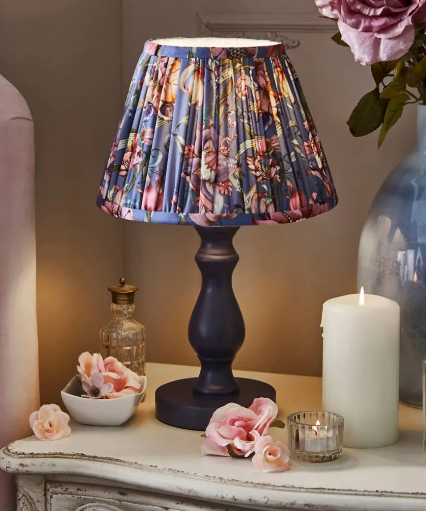 Pair Of Nouveau Printed Bedside Lamps