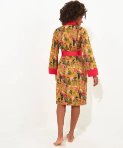Peacock Print Dressing Gown