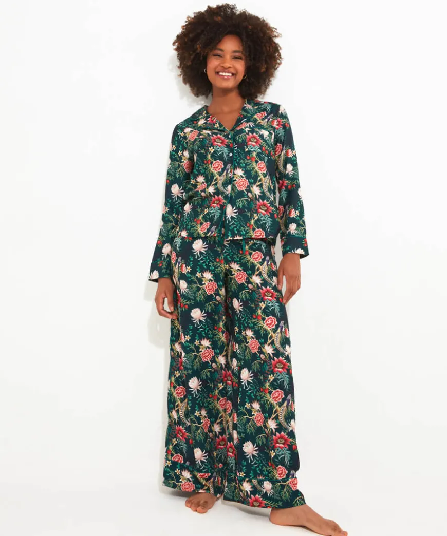 Peacock Print Pyjama Bottoms