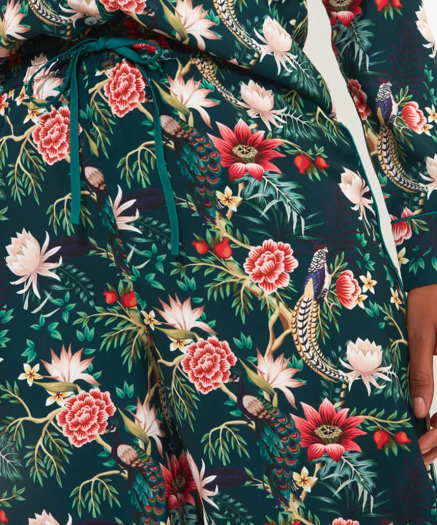 Peacock Print Pyjama Bottoms