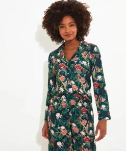 Peacock Print Pyjama Top