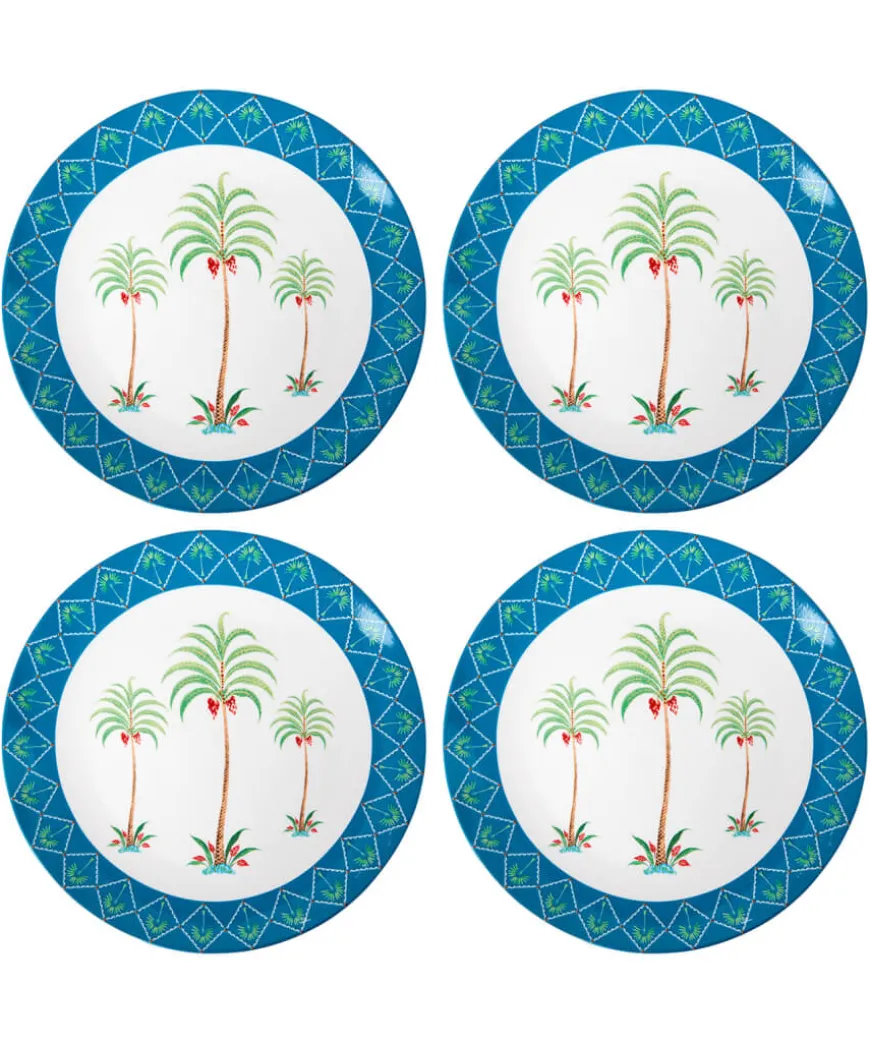 Perfect Palm Set Of 4 Dinner Plates