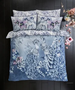 Poised Peacocks Reversible Bed Set