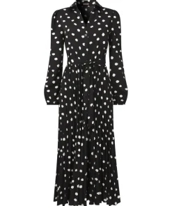 Polly Spot Pleat Dress