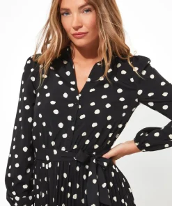 Polly Spot Pleat Dress