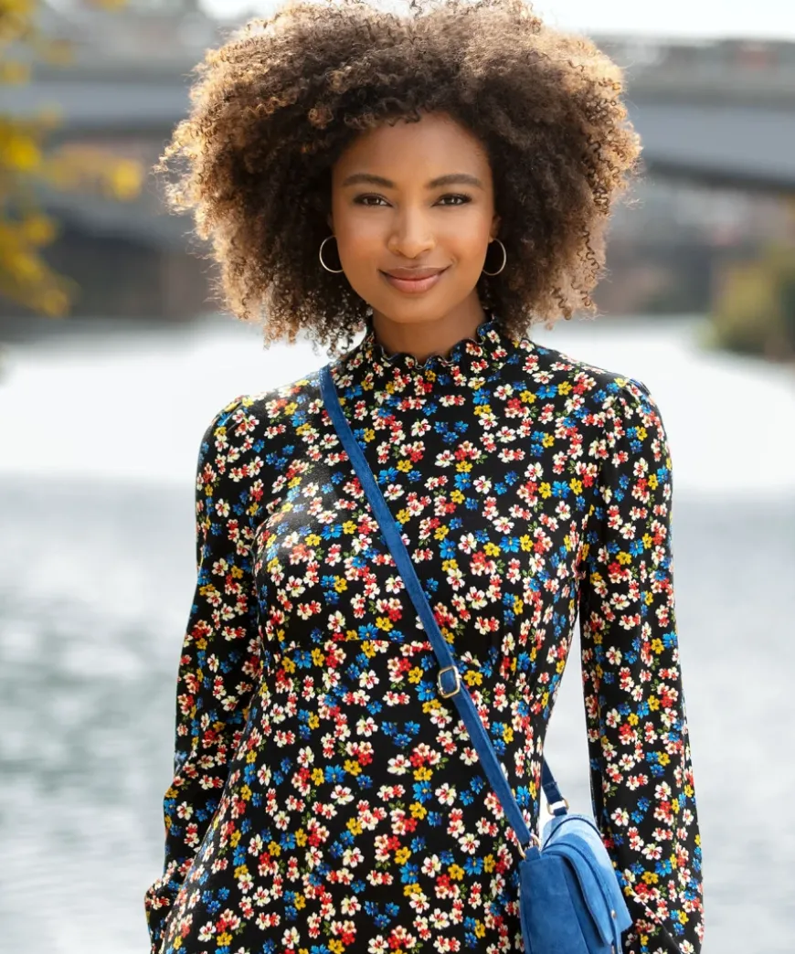 Priya Printed Jersey Dress