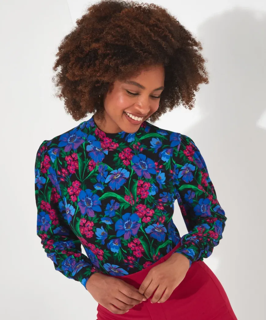 Radiant Floral Print Top