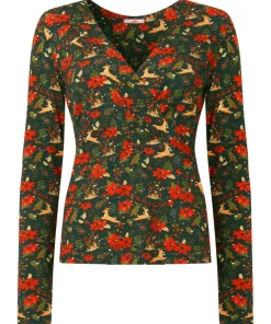 Radiant Reindeer Wrap Top