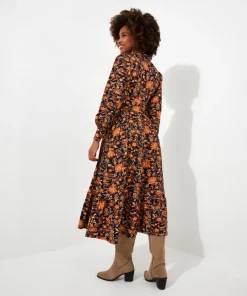 Rich Floral Jersey Dress