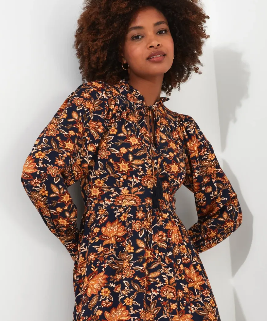 Rich Floral Jersey Dress
