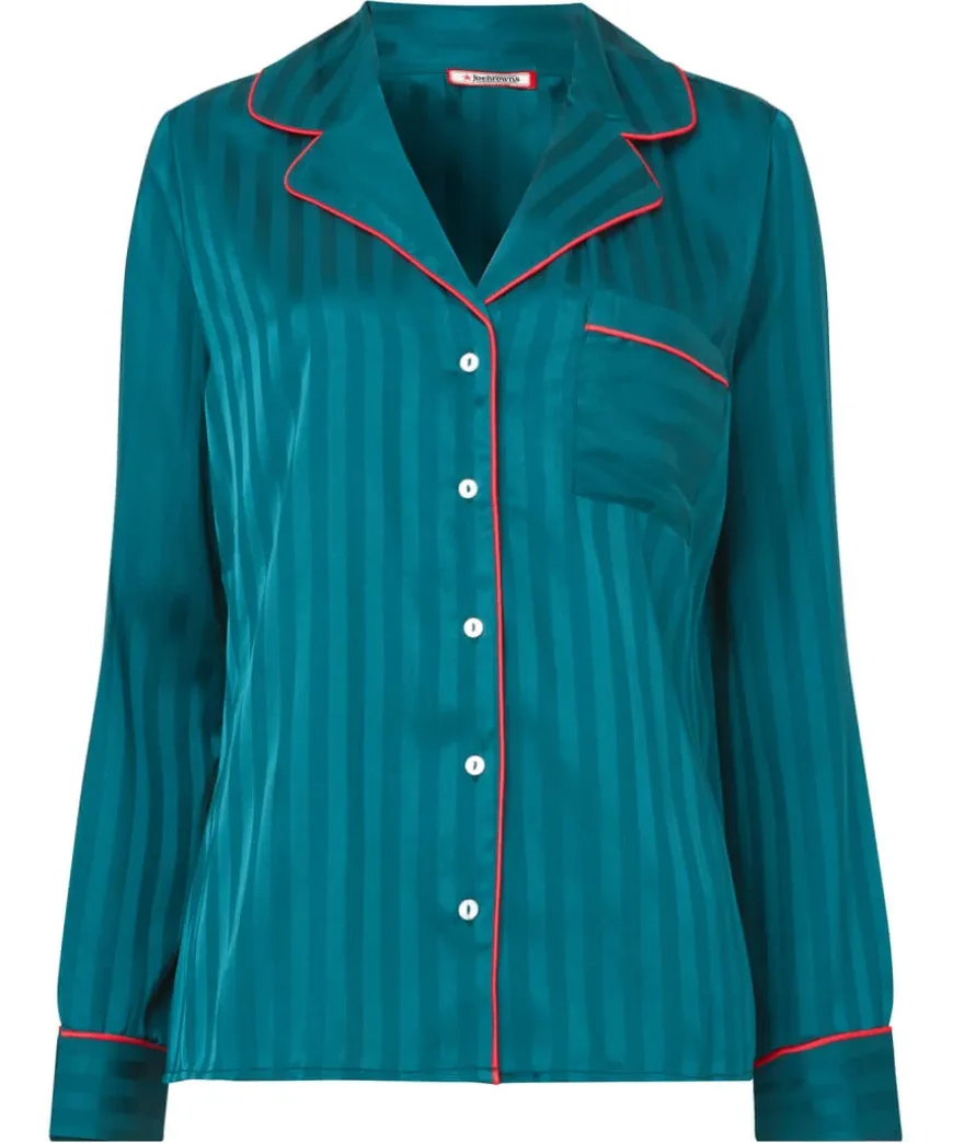 Satin Stripe Pyjama Top