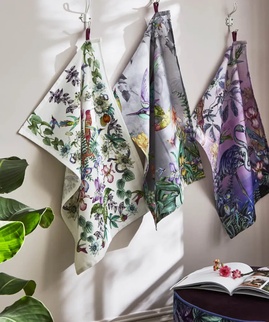 Set Of 3 Botanical Tea Towels
