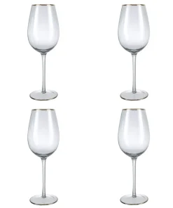 Set Of 4 Elegant Smokey Grey Glasses