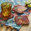 Set Of 4 Folk Floral Coasters