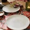 Set Of 4 Organic Beaded Side Plates