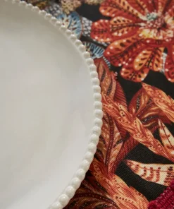 Set Of 4 Organic Beaded Side Plates