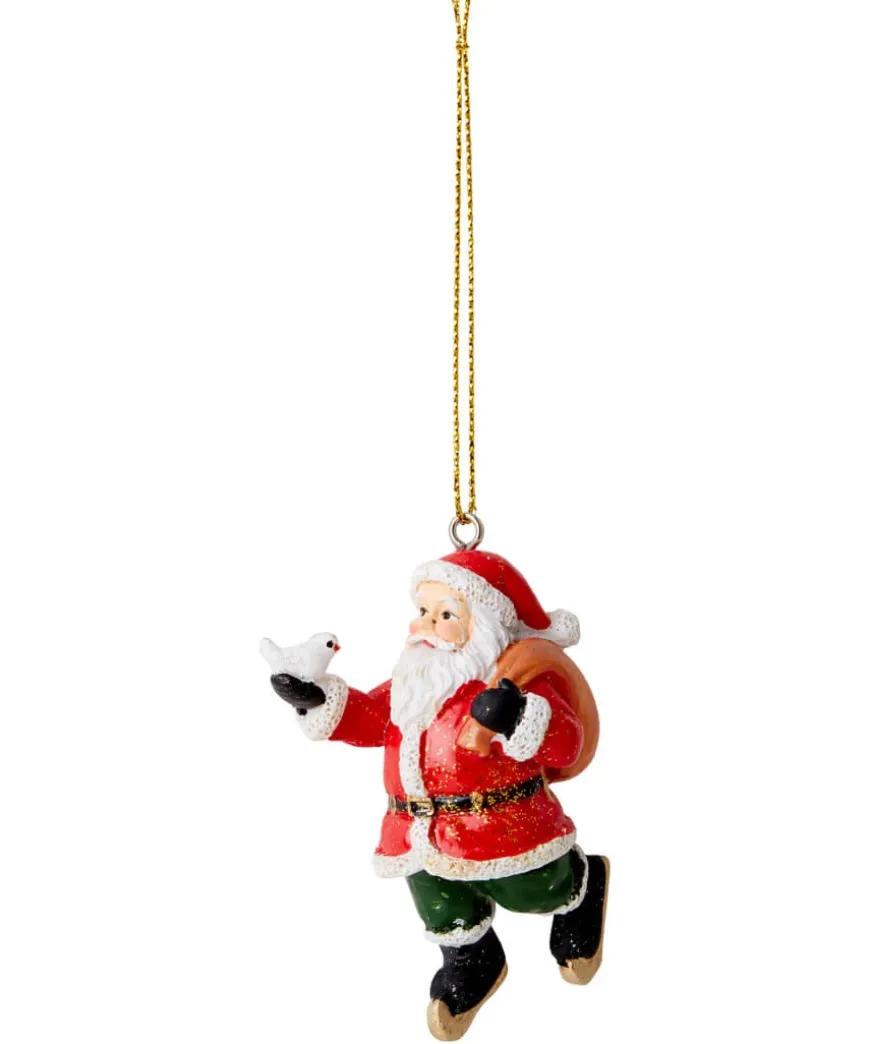 Set Of 2 Santa Christmas Baubles
