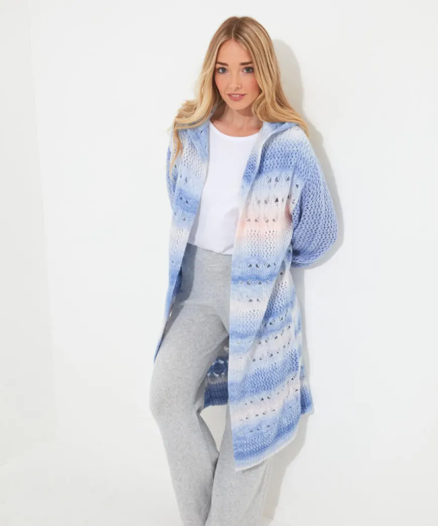 Sloe Joes Ombre Knit Longline Cardigan