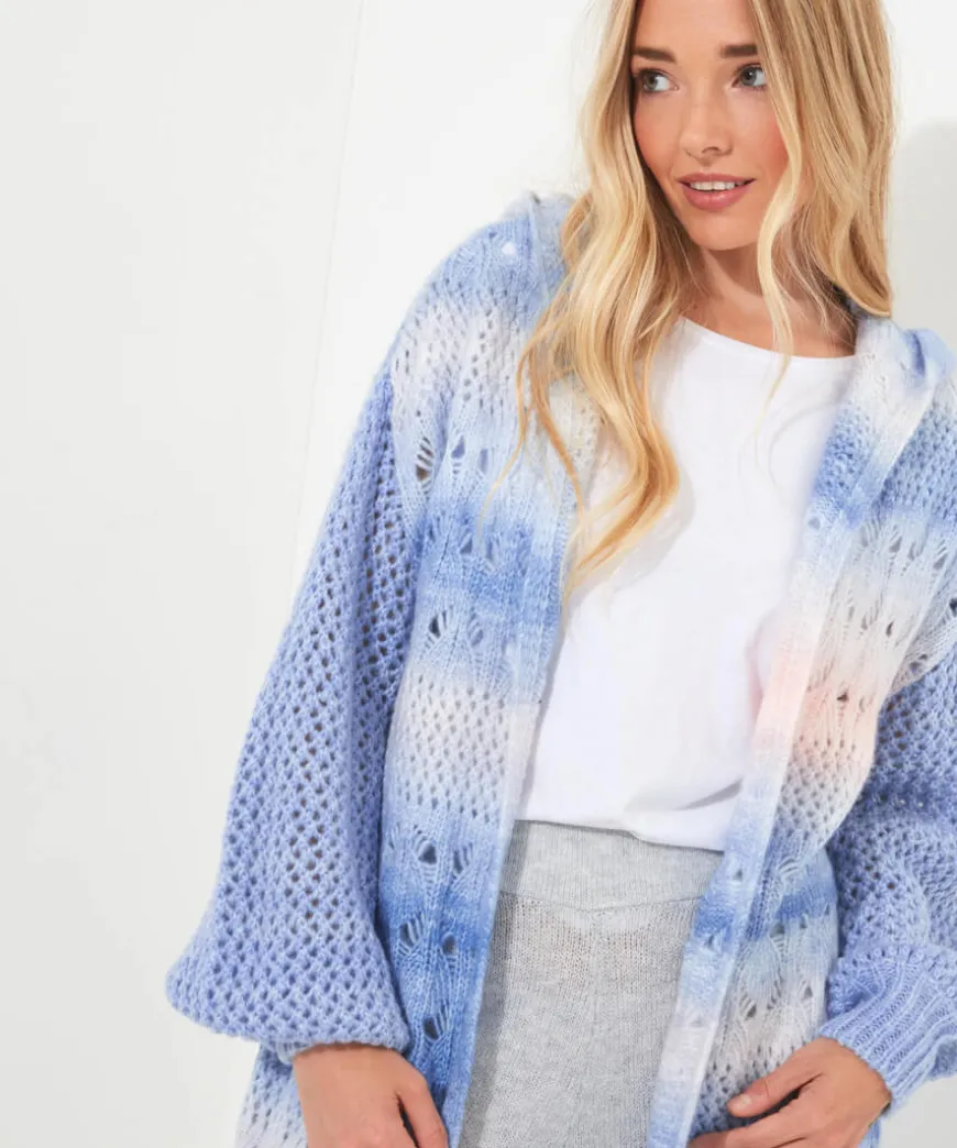 Sloe Joes Ombre Knit Longline Cardigan