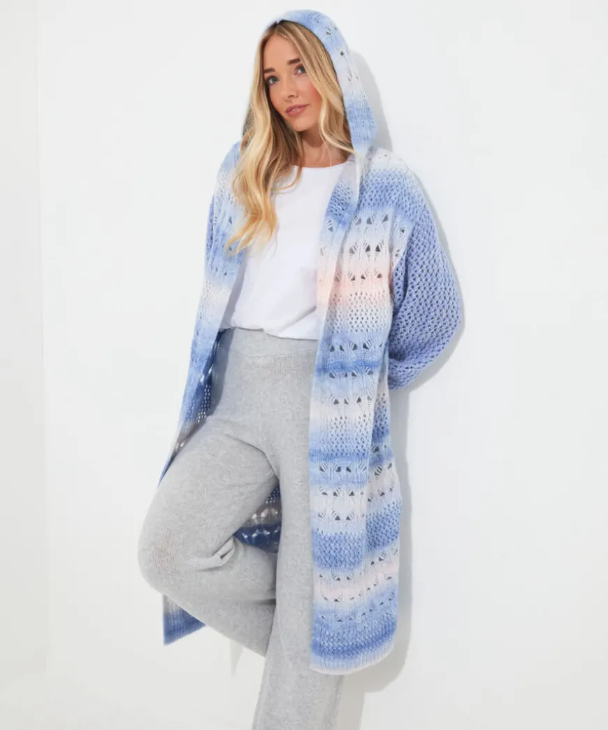 Sloe Joes Ombre Knit Longline Cardigan
