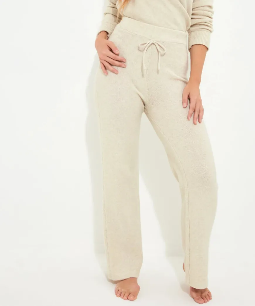 Sloe Joes Wide Leg Knitted Trousers
