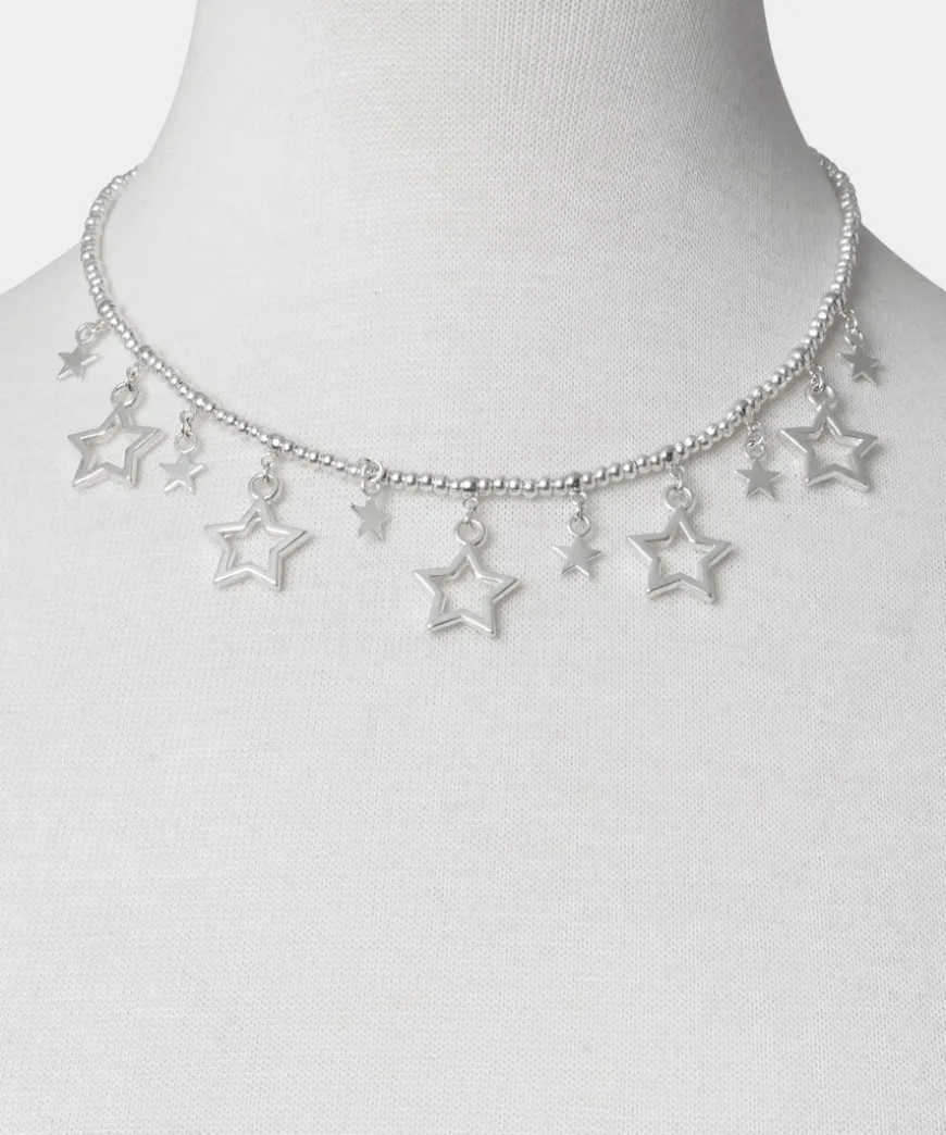 Star Gazer Silver Plate Necklace