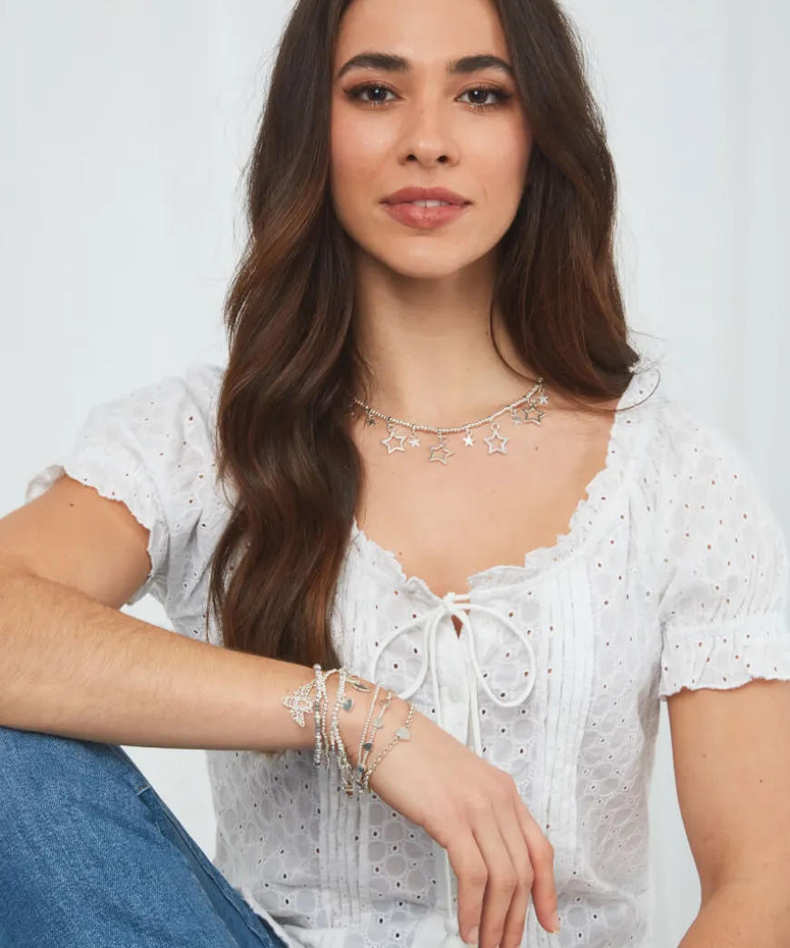 Star Gazer Silver Plate Necklace