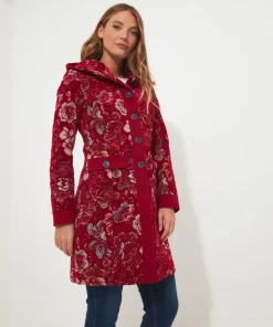 Stunning Red Hooded Coat