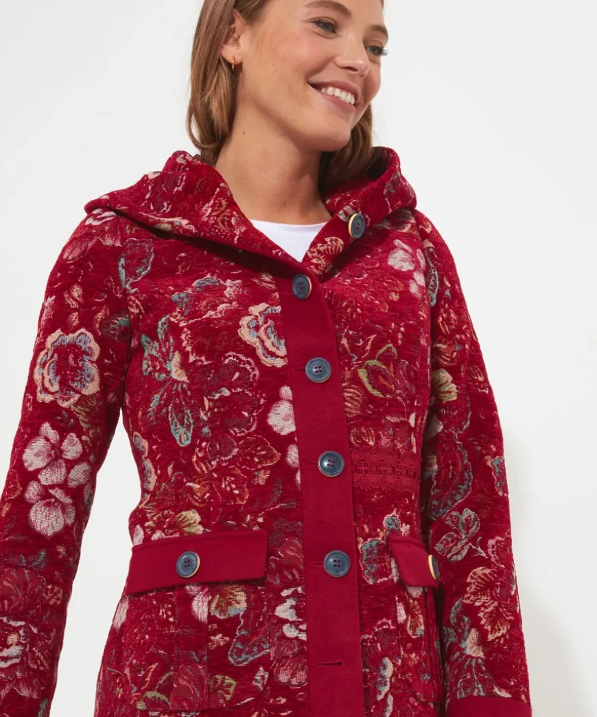 Stunning Red Hooded Coat