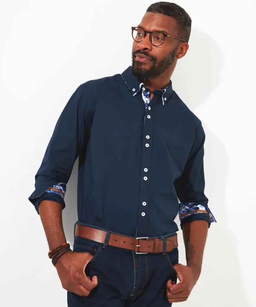 Stylish Double Collar Shirt