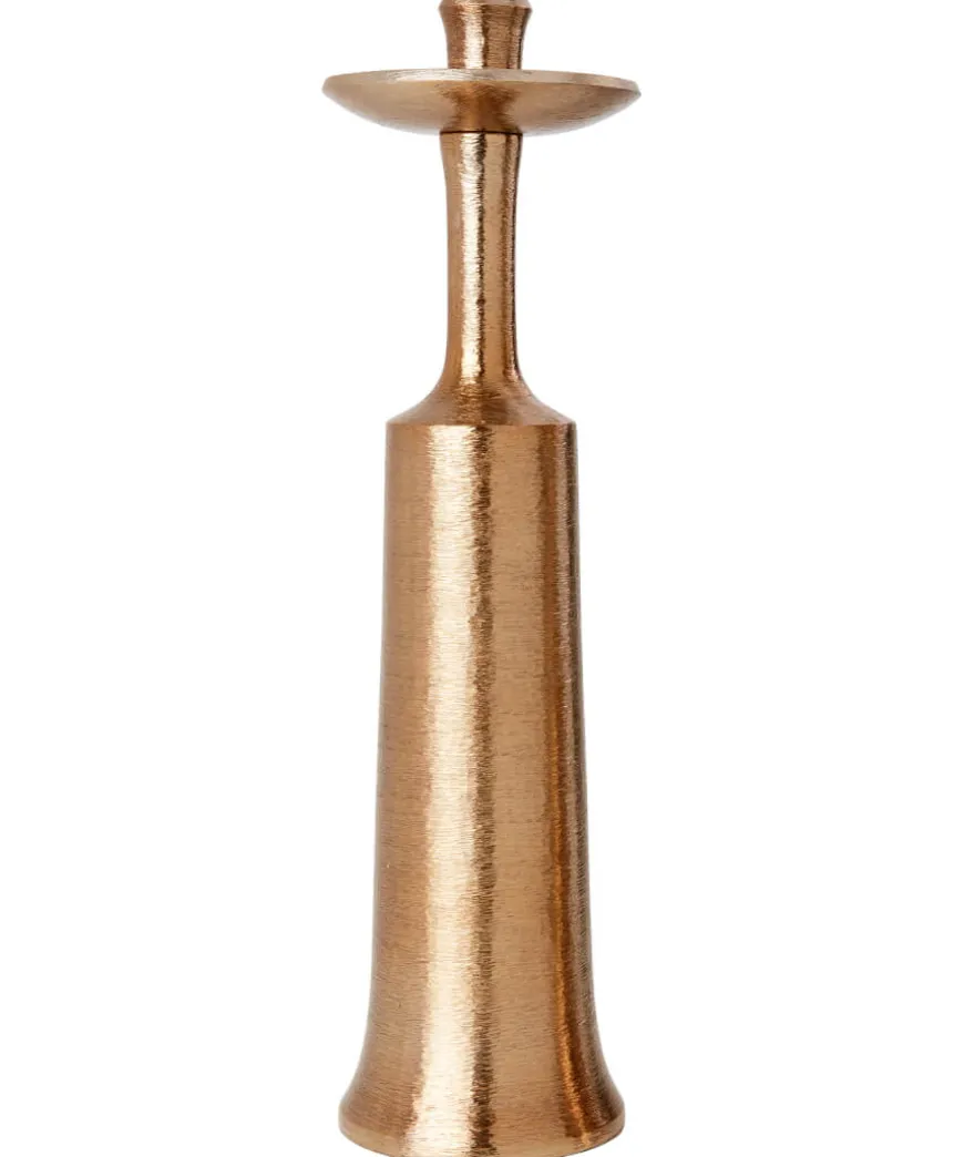 Top Hat Textured Bronze Candle Holder