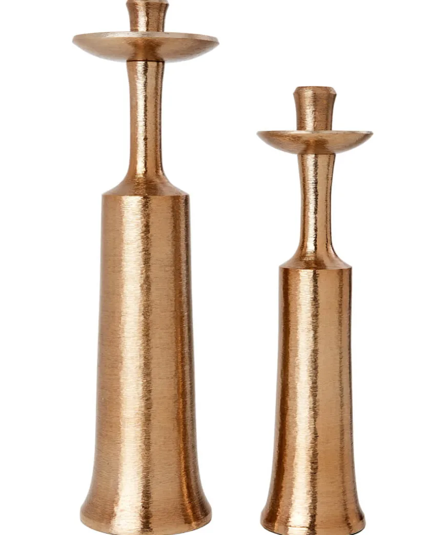 Top Hat Textured Bronze Candle Holder
