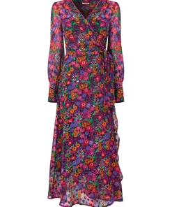 Vibrant Vibes Wrap Dress