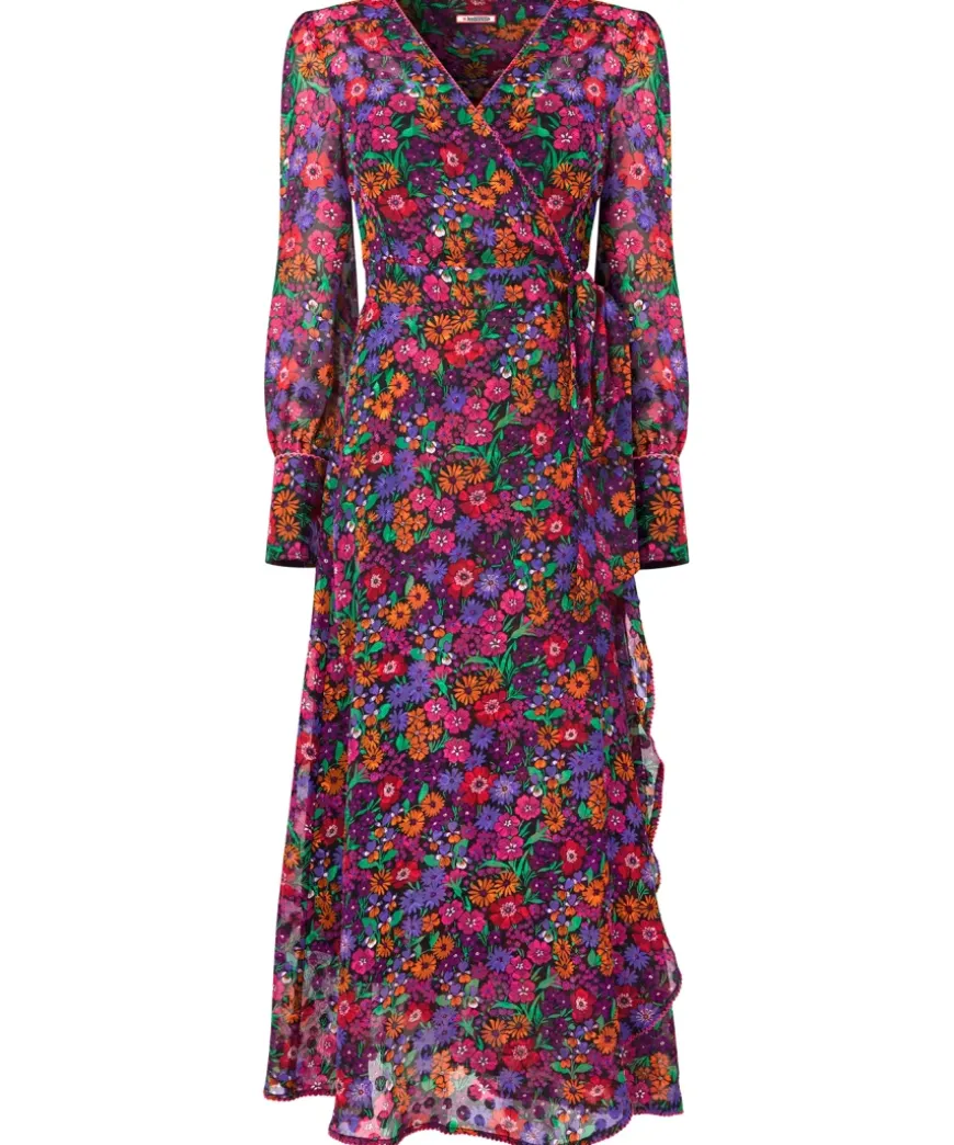 Vibrant Vibes Wrap Dress