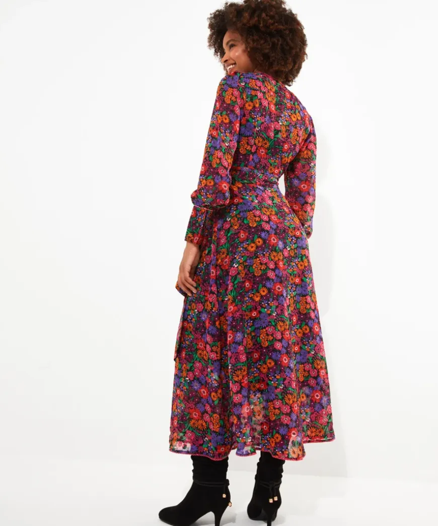 Vibrant Vibes Wrap Dress