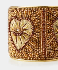 Warm Heart Beaded Cuff
