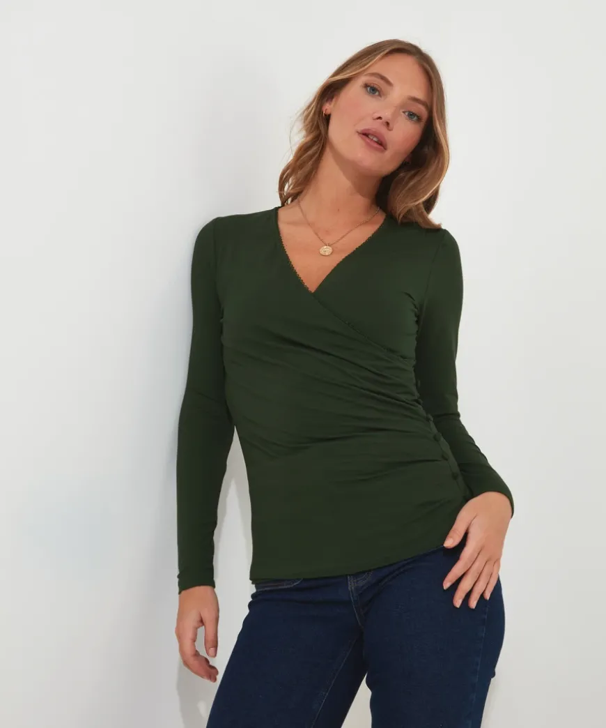 Wrap Jersey Top