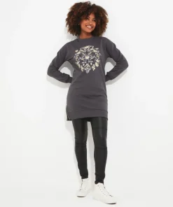 Zip Sweat Tunic Dress